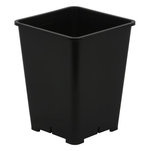 black plastic nursery plant pots Gro Pro Premium Square Nursery Pot, Black – Evolve Garden Supply