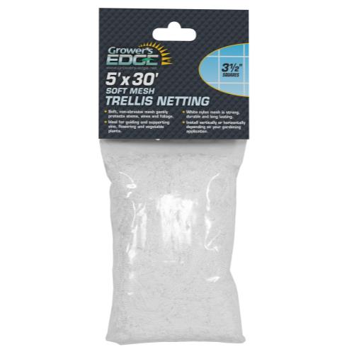 Grower's Edge Soft Mesh Trellis Netting, 3.5" Squares