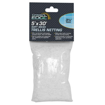 Grower's Edge Soft Mesh Trellis Netting, 3.5" Squares