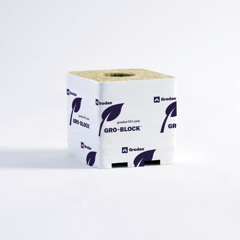 Grodan Gro-Block Improved GR10 Large (4x4x4) w/ Hole – Evolve Garden Supply