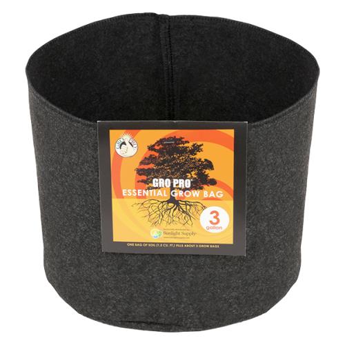 Gro Pro Essential Round Fabric Pot - Black 30 Gallon (30/Cs)